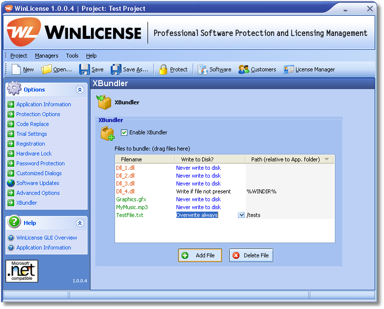 Screenshot of XBundler 1